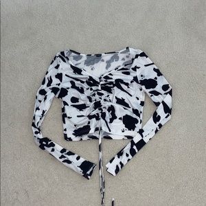 SHEIN Black and White Long Sleeve Top